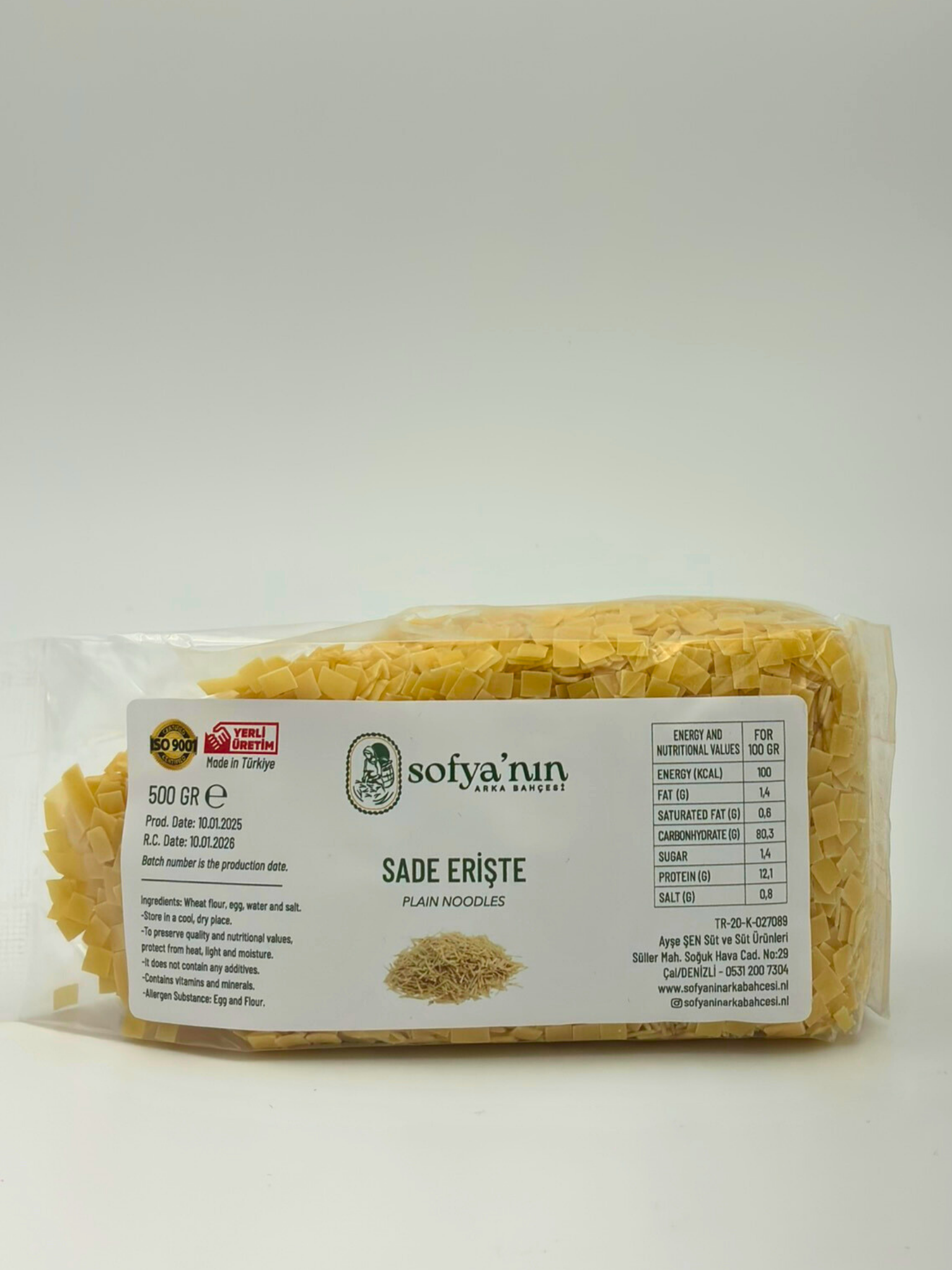 Sade Erişte (Küçük kare kesim)