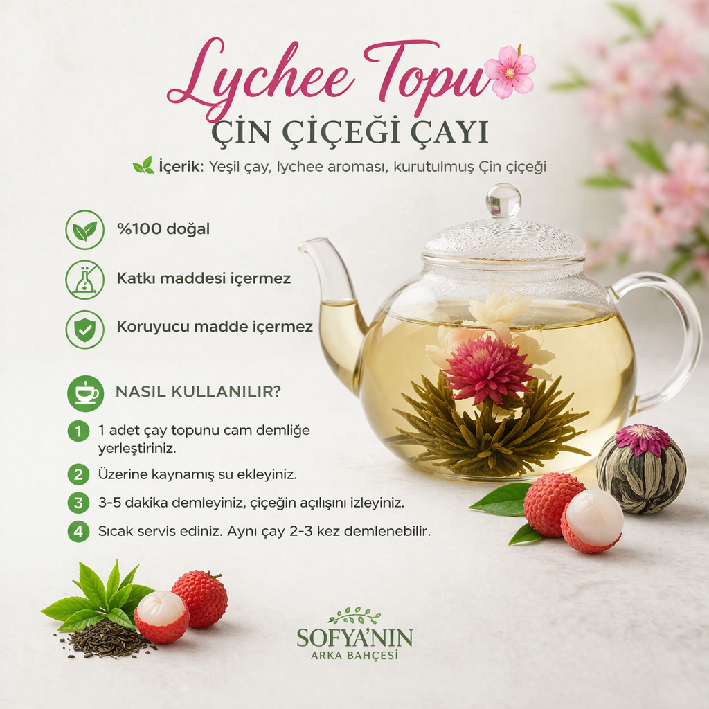 Lychee Topu Çin Çiçeği Çayı (Ödem Atmaya Zayıflamaya Yardımcı)