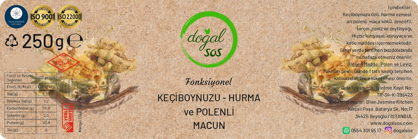 Fonksiyonel Keçiboynuzu-Hurma ve Polenli Macun 250g