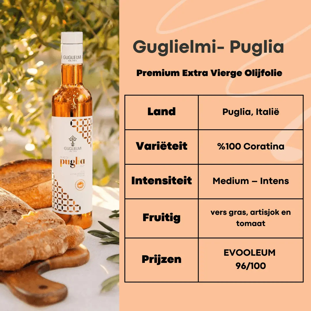 Guglielmi – Puglia PGI Monogram Sızma Zeytinyağı (500 ml)