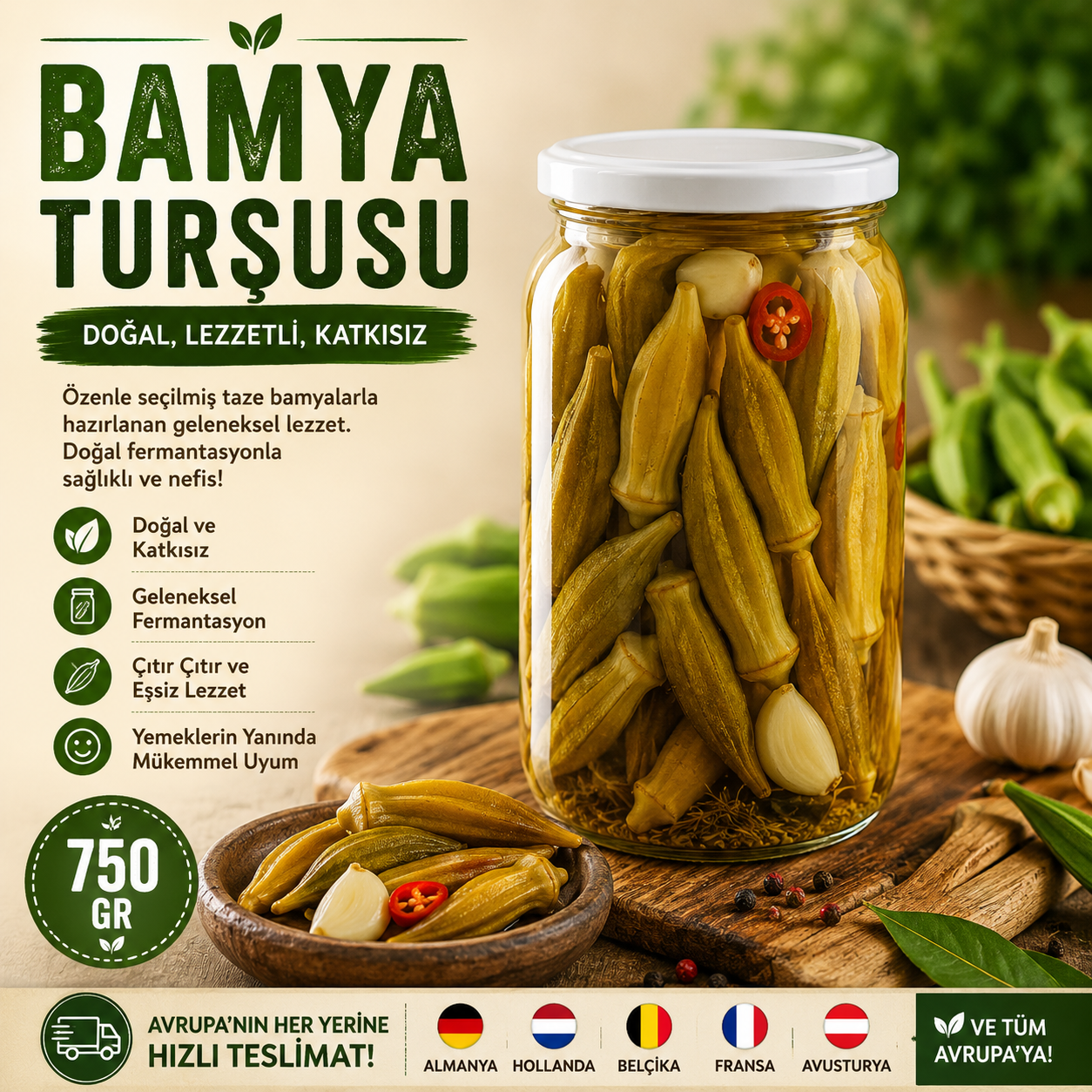 Bamya Turşusu - 750 gr