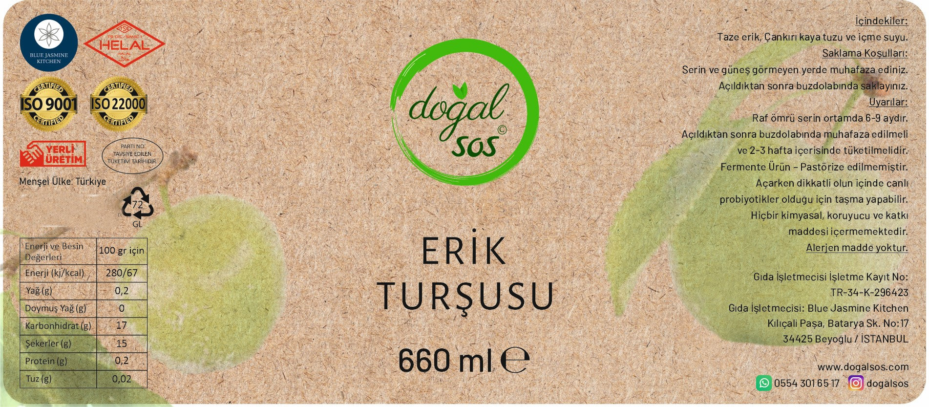 Fermente Erik Turşusu