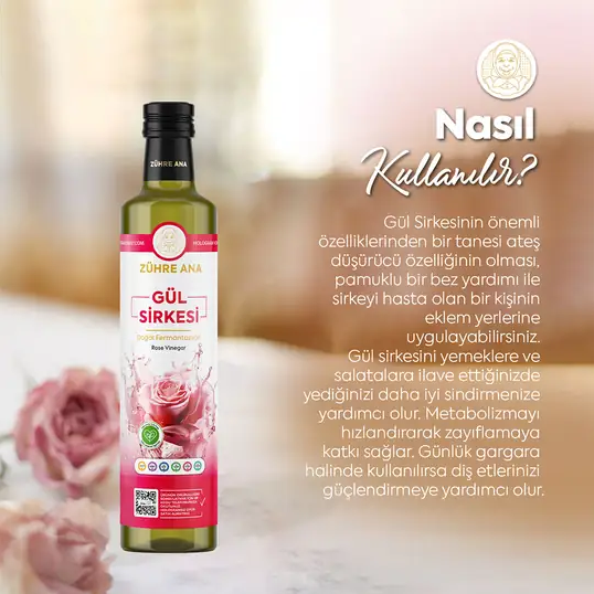 Zühre Ana Gül Sirkesi 500ml