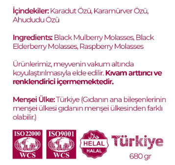 Karadut, Karamürver, Ahududu Özü - 680gr