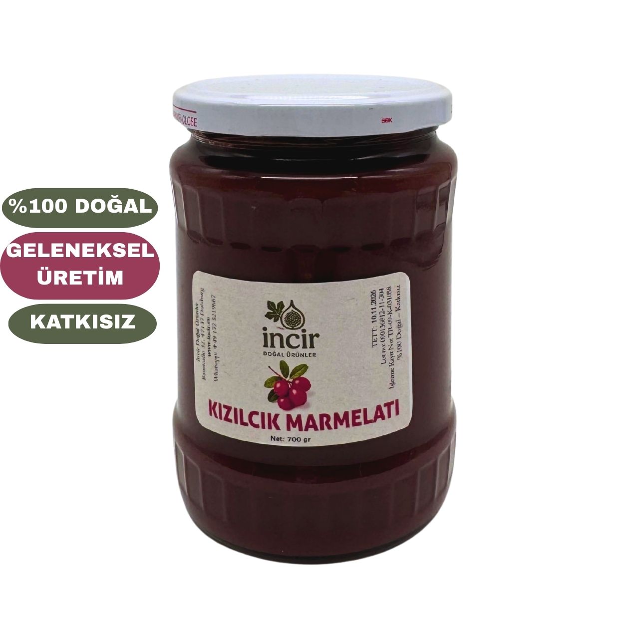 Kızılcık Marmelatı 700 gr