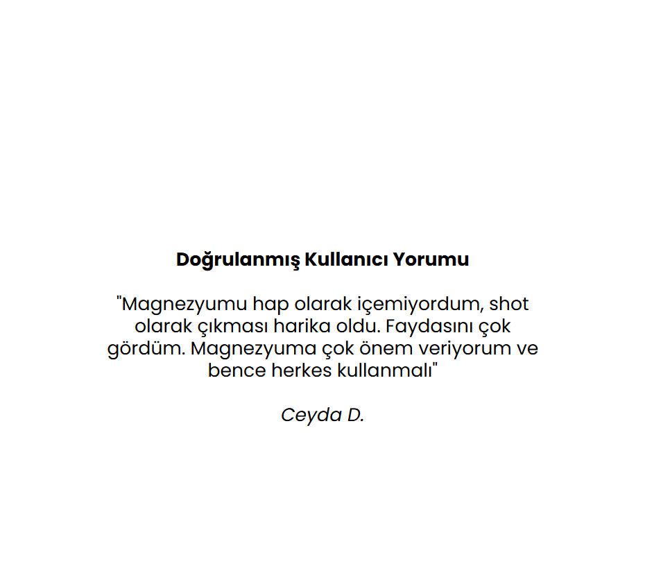 Magnezyum Shot -10 Adet