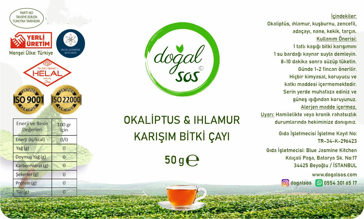 Okaliptus-Ihlamur Karışım Bitki Çayı 50g