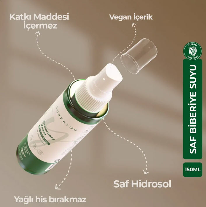 Superyou Biberiye Suyu - Güçlendirici ve Dökülme Önleyici Saç Toniği 150 ML