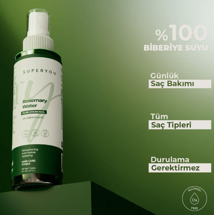 Superyou Biberiye Suyu - Güçlendirici ve Dökülme Önleyici Saç Toniği 150 ML