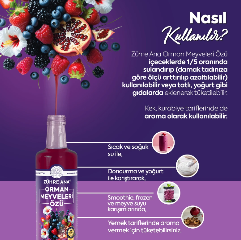 Zühre Ana Orman Meyveleri Özü 640g