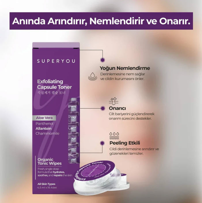 Superyou Peeling Etkili Kapsül Tonik - Gözenek Sıkılaştırma, Ölü Hücrelerden Arınma, Leke Karşıtı