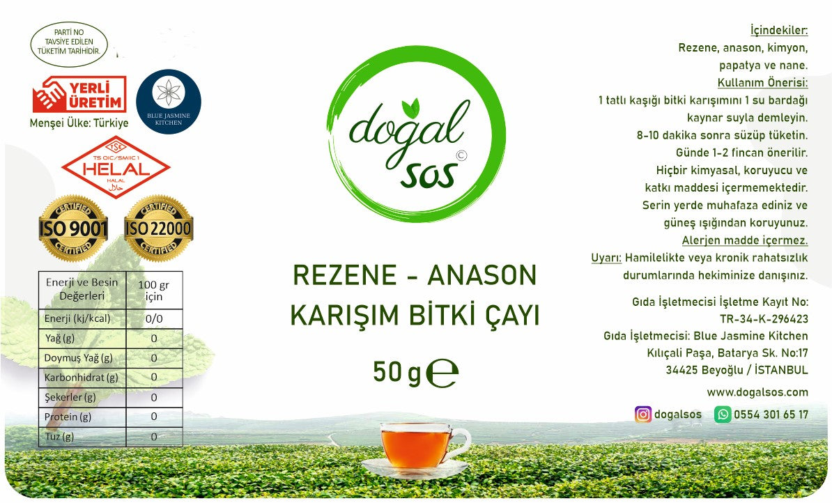 Rezene-Anason Karışım Bitki Çayı 50g