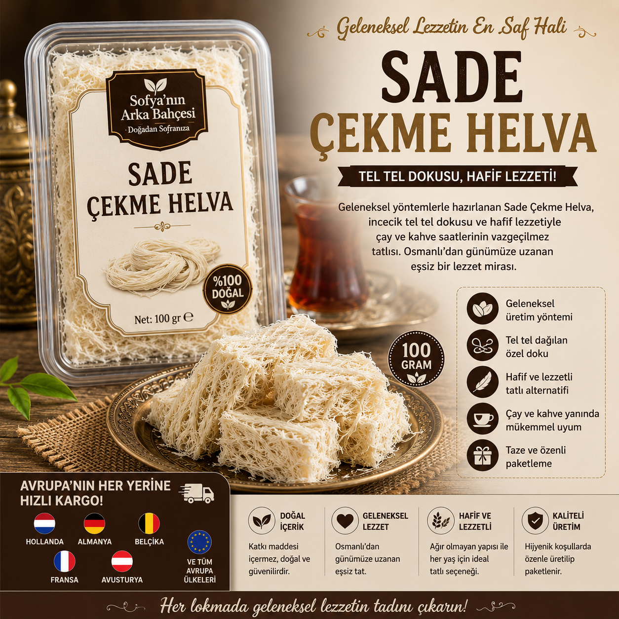 Sade Çekme Helva 100gr