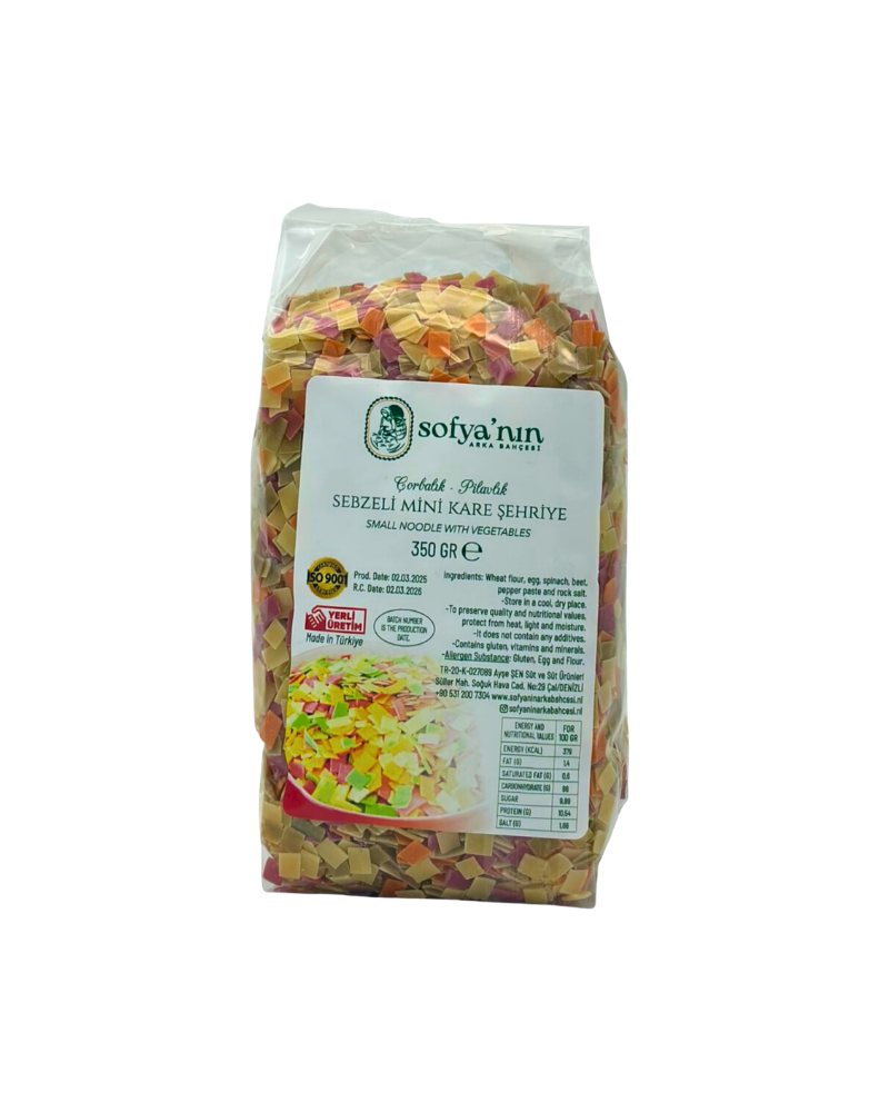 Sebzeli Erişte (Küçük kare kesim) 350g