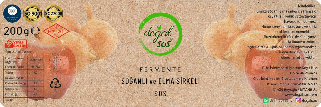 Fermente Soğanlı Elma Sirkeli Sos