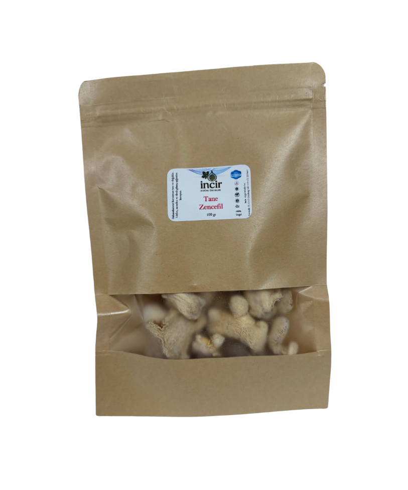Tane Zencefil 100 gr - Kurutulmuş Zencefil Kökü | %100 Doğal