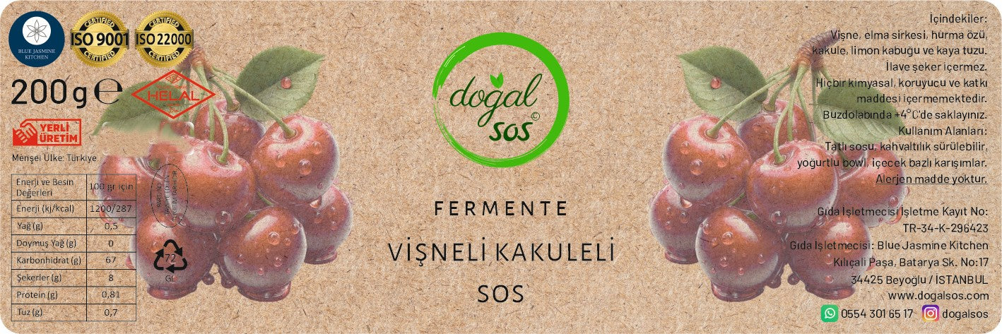 Fermente Vişneli Kakuleli Sos
